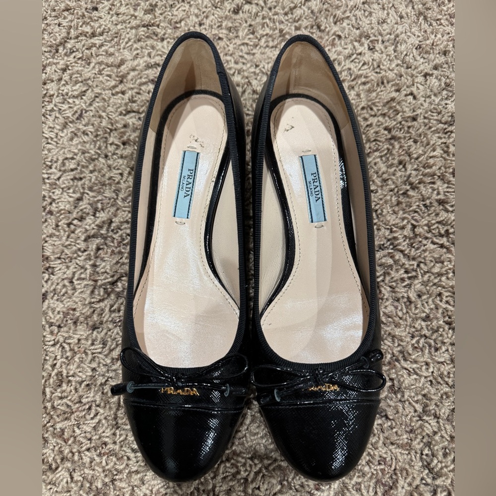 Prada Black Patent Leather Pumps